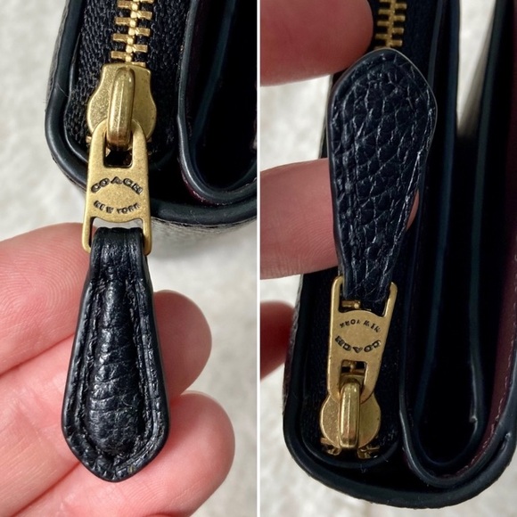 Coach Billfold Wallet Black Pebble Leather 1579 - Picture 16 of 16